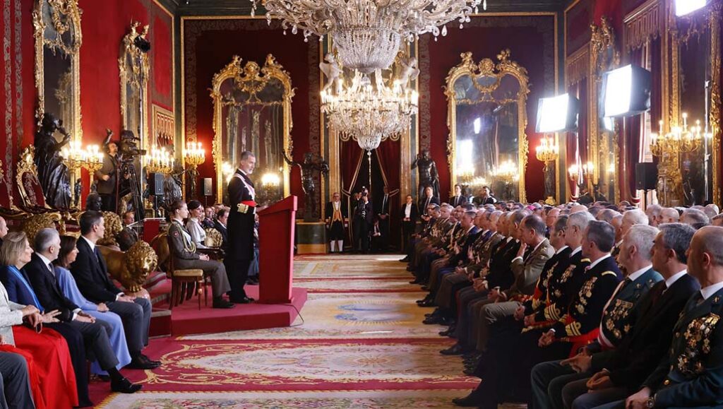 El Rey Felipe VI preside la Pascua Militar acompañado de la Princesa de Asturias reyes princesa pascua militar2024 20240106 19