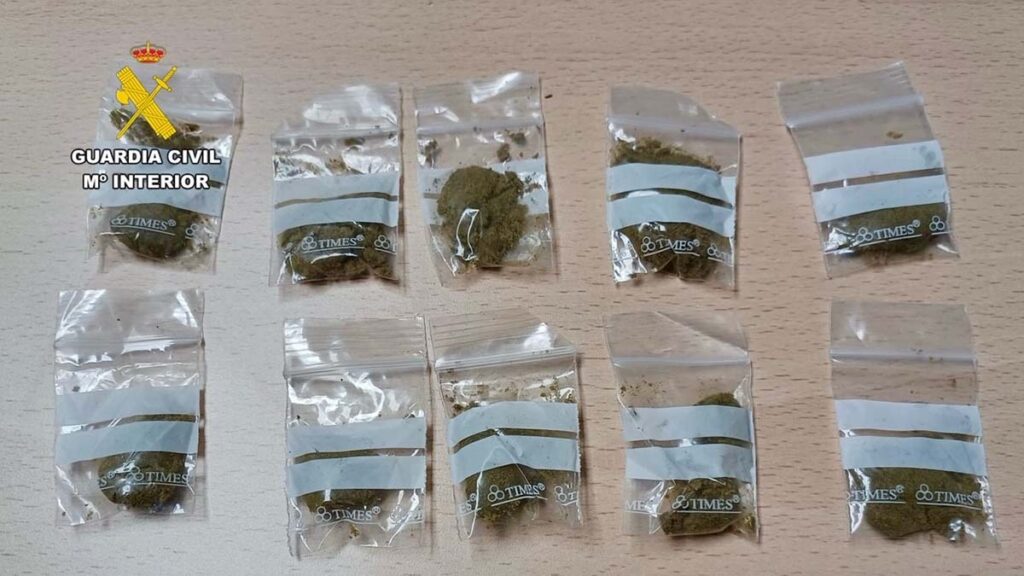 Imagen de la droga aprehendida