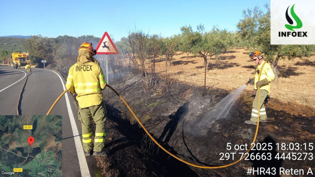 El Plan Infoex Extremadura prorroga la época de peligro alto de incendios hasta el próximo día 26 infoex
