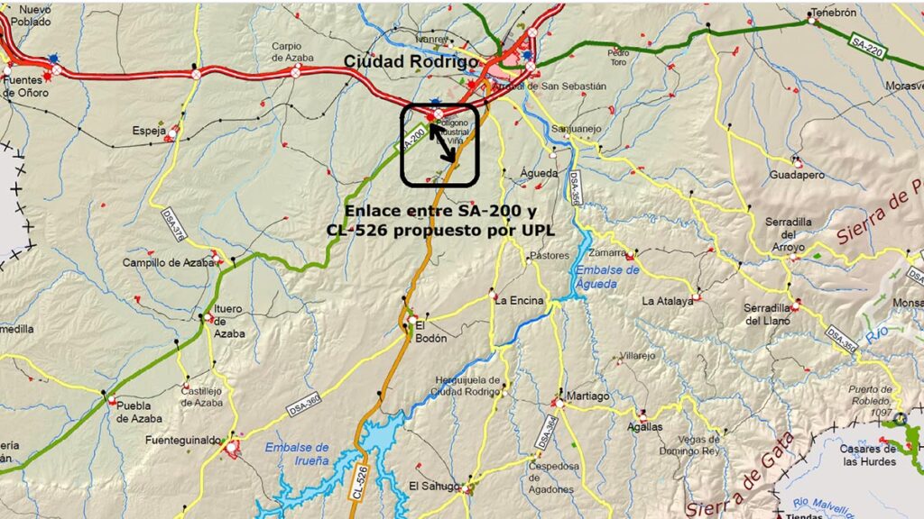 Enlace entre SA-200 y CL-526 propuesto por UPL