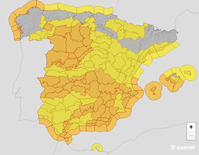 Nevadas y vientas para mañana miércoles