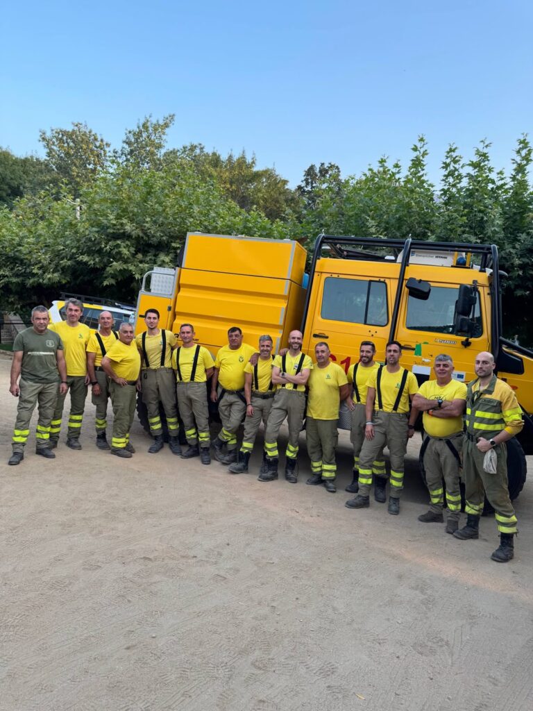 Los medios del Plan Infoex desplegados en Ávila regresan a Extremadura CONVOY 3