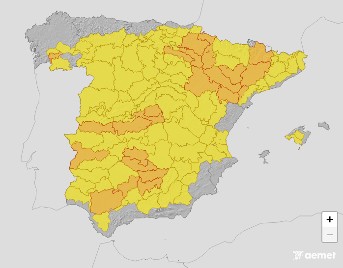 El 112 Extremadura activa este miércoles la alerta naranja por altas temperaturas en las Vegas del Guadiana y en la zona de Tajo y Alagón Miércoles 12
