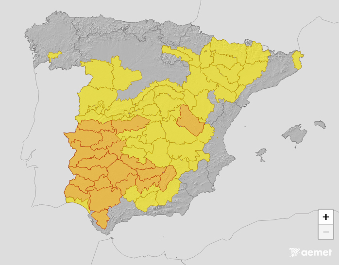 El 112 Extremadura activa la alerta naranja por altas temperaturas mañana en varias comarcas de Cáceres y Badajoz Screenshot 2026-09-02 at 16-18-44 Avisos meteorológicos - Agencia Estatal de Meteorología - AEMET