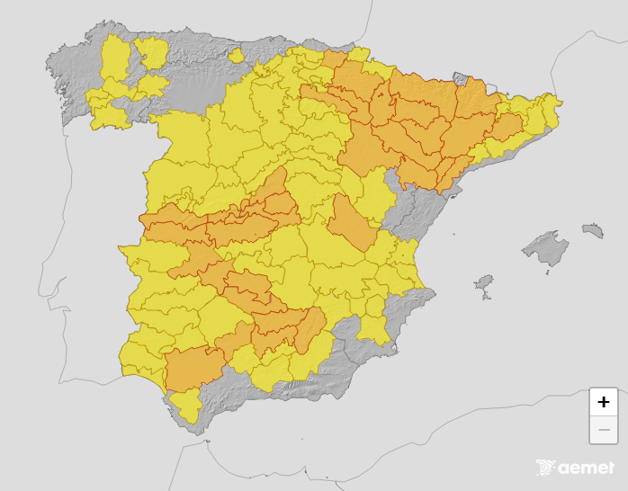 El 112 Extremadura activa la alerta naranja por altas temperaturas mañana en el norte de Cáceres Screenshot 2026-09-03 at 16-33-21 Avisos meteorológicos - Agencia Estatal de Meteorología - AEMET