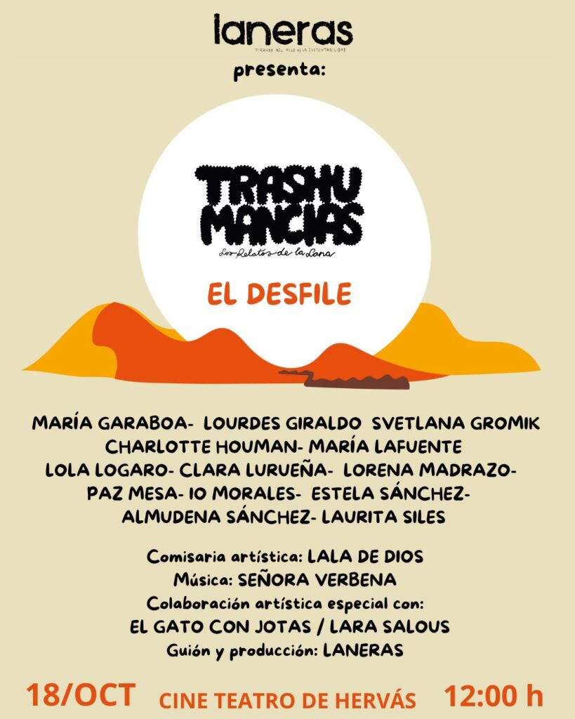 Hervás acoge este domingo «Trashumancias: El Desfile» y un concierto gratuito de El Gato con Jotas Cultura en Hervás: imagen promocional de Trashumancias El Desfile, dentro de la programación de Laneras.